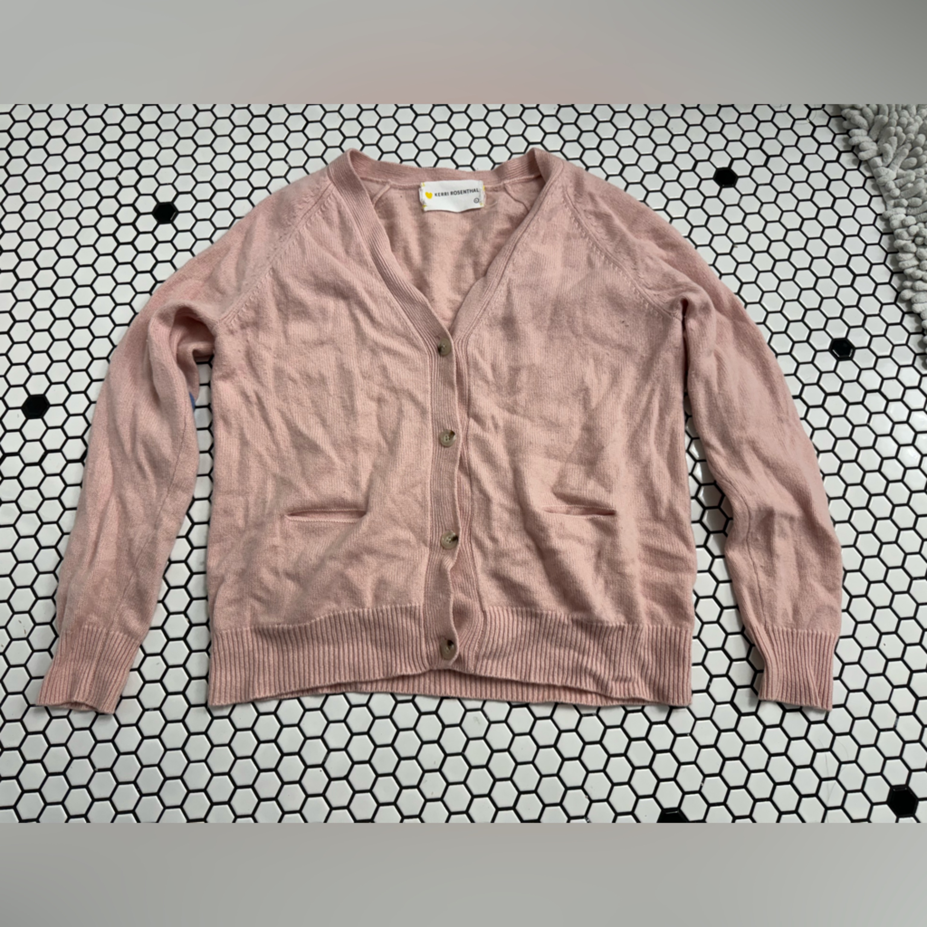 Kerri Rosenthal Cashmere Cardigan Sweater Size Large